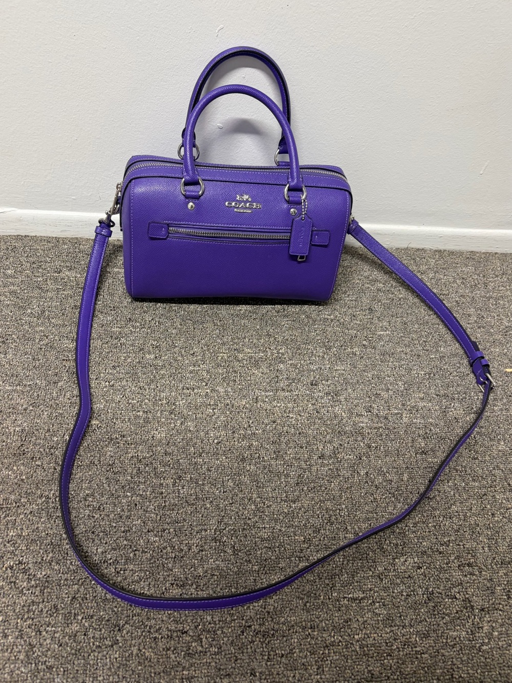 Coach Rowan Purple Satchel